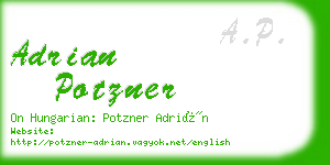 adrian potzner business card